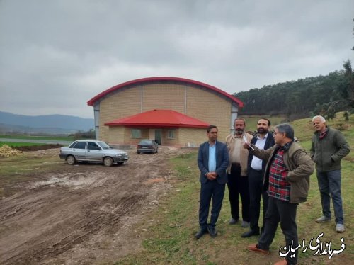 بازدید میدانی از پروژه سالن ورزشی روستای شفیع آباد فندرسک 