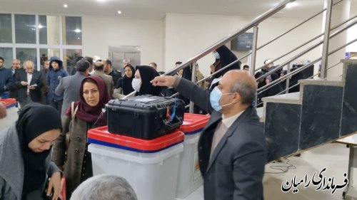 توزیع صندوق های اخذ رای شهرستان رامیان