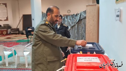  فرایند رای‌گیری همزمان با سراسر کشور در شهرستان رامیان آغاز شد