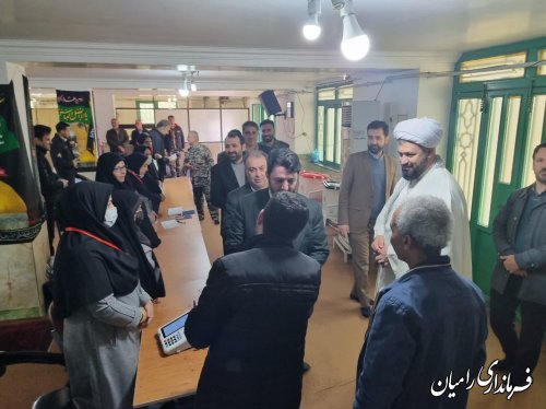بازدید فرماندار شهرستان رامیان از شعب اخذ رای