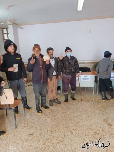 گزارش تصویری || حضور مردم شهرستان رامیان در پای صندوق های رای
