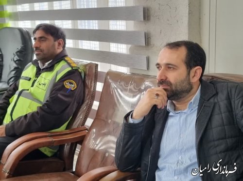 بازدید فرماندار شهرستان رامیان از نحوه خدمات رسانی پلیس راه رامیان، آزادشهر