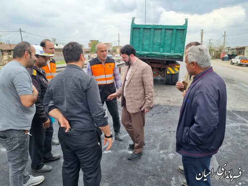 بازدید فرماندار شهرستان رامیان از طرحهای حوزه حمل و نقل جاده ای